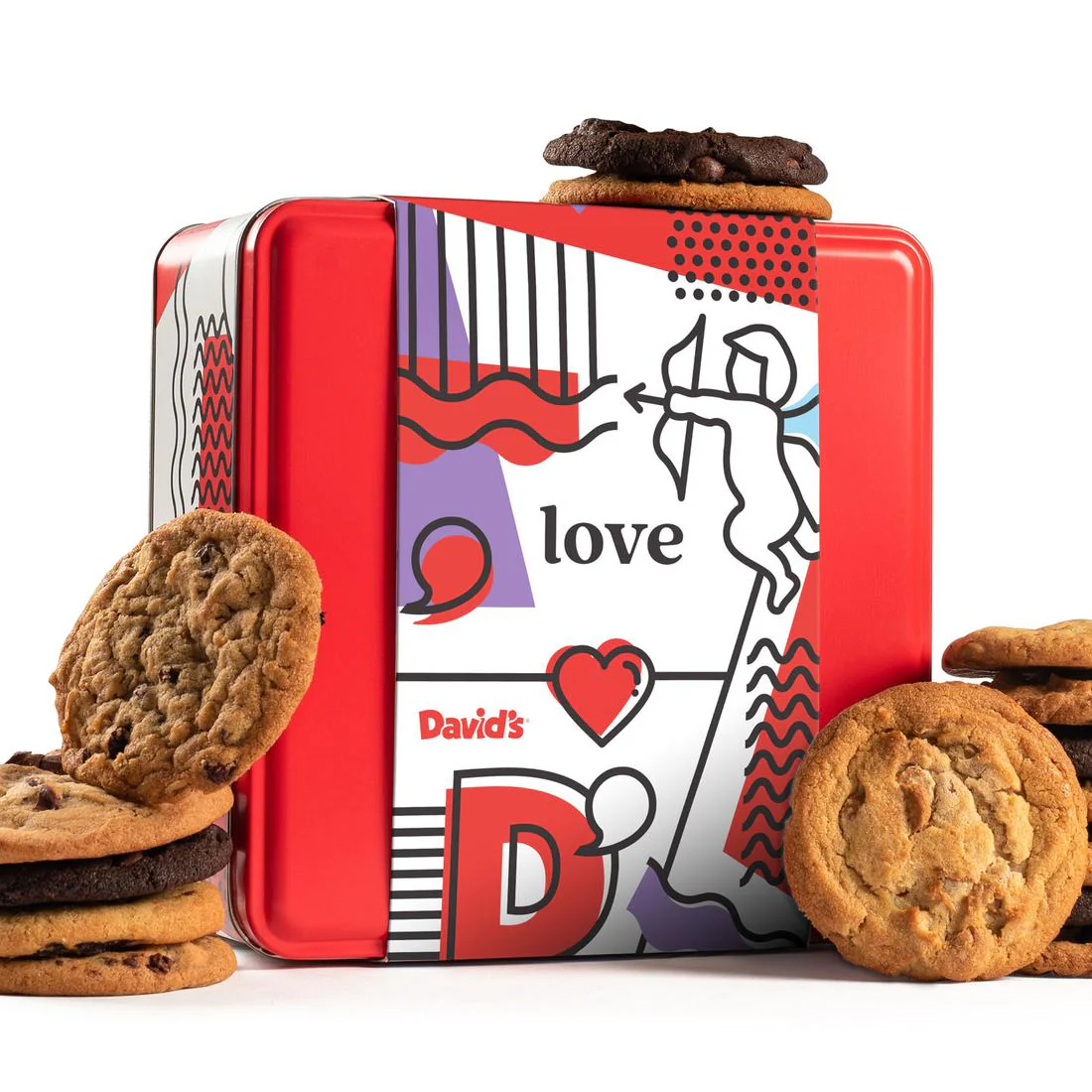 Happy Valentine's Day Assorted Cookie Tin - 2LB