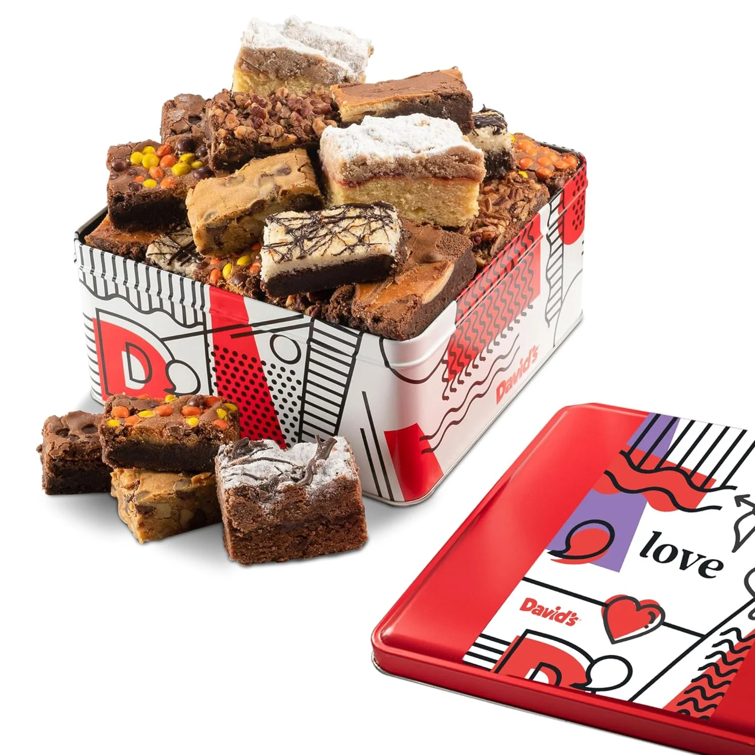 Valentines Day Assorted Brownie & Crumb Cake Tin